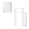 Alaterre Furniture Dover Over Toilet Organizer with Side Shelving, Wall Mounted Cabinet with 2 Doors and Towel Rod ANDO703WH - alternate 1